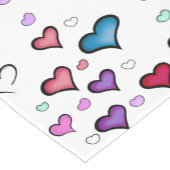 Valentijnsdag hart korte tafelloper (Hoek)