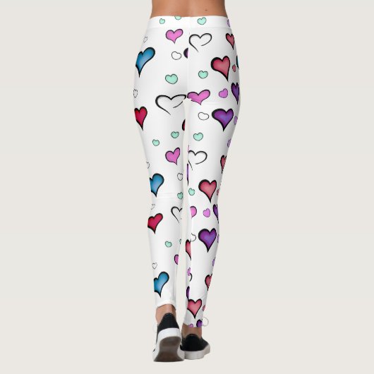 Valentijnsdag hart leggings (Achterkant)