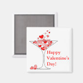 Valentijnsdag Hart Liefde Cocktail Magnet (Voorkant / Achterkant)