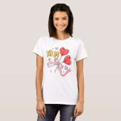 Valentijnsdag Hart Lollipop T-shirt (Voorkant volledig)