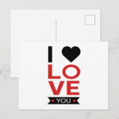 Valentijnsdag Hart Love Couples Cute Gift Idee Briefkaart (Voorkant / Achterkant)