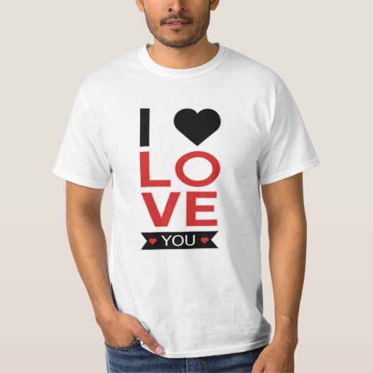 Valentijnsdag Hart Love Couples Cute Gift Idee T-shirt (Voorkant)