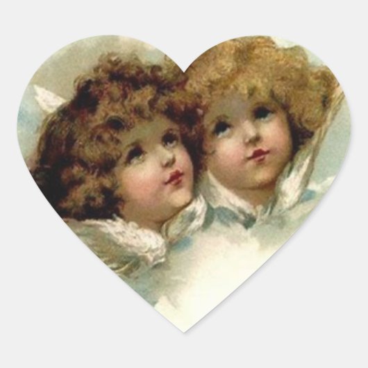 VALENTIJNSDAG HART MET CUPIDE STICKER (Voorkant)