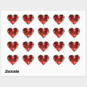 VALENTIJNSDAG HART MET PINKROSES MONOGRAM STICKER (Vel)