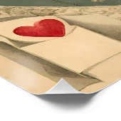  Valentijnsdag Hart met Rozen Perfect Poster (Hoek)