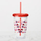 Valentijnsdag Hart Monogram Acryl Drinkbeker (Rechts)
