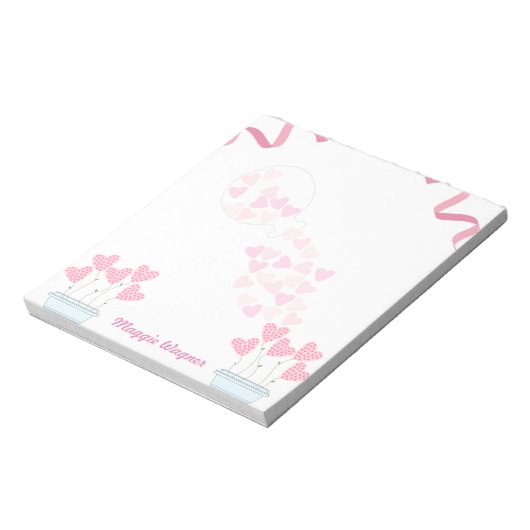 Valentijnsdag hart notitieblok (Linkerzijde)