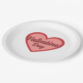 Valentijnsdag hart ontwerp papieren bordje (Gekanteld)
