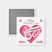  Valentijnsdag hart op maat Magneet (Voorkant / Achterkant)