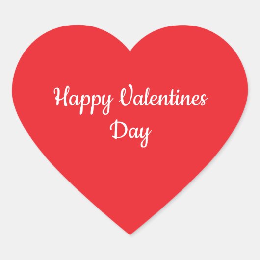 Valentijnsdag Hart Rood Kleurrijk Romatisch 2025 Hart Sticker (Voorkant)