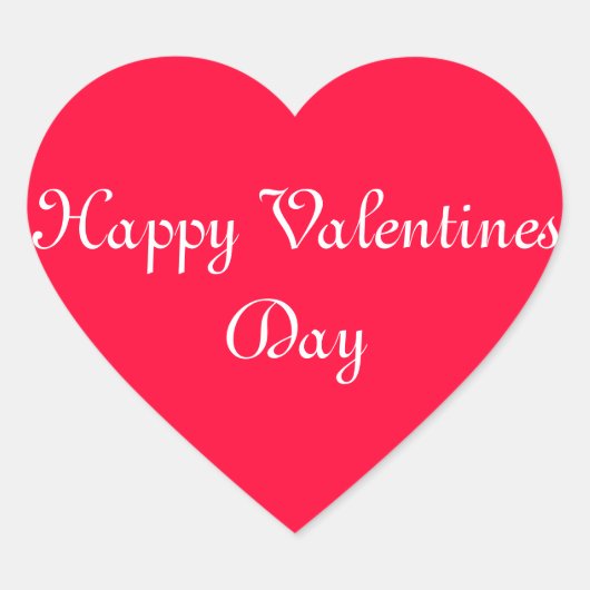 Valentijnsdag Hart Rood Wit Kleurrijk Romatisch Hart Sticker (Voorkant)