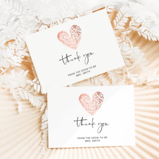 Valentijnsdag hart roos goud bedankt kaart