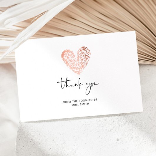 Valentijnsdag hart roos goud bedankt kaart