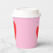 Valentijnsdag hart roze en rood papieren bekers (Links)