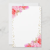 Valentijnsdag hart roze rood meisje baby shower kaart (Achterkant)