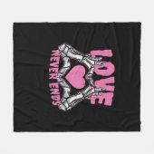 Valentijnsdag Hart Skelet Handen Hart Fleece Deken (Voorkant (Horizontaal))