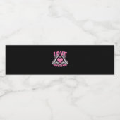 Valentijnsdag Hart Skelet Handen Hart Waterfles Etiket (Enkel label)