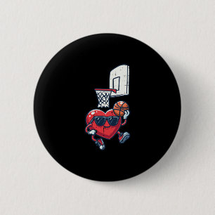 Valentijnsdag Hart Sketll Schattige Peuter Jongens Ronde Button 5,7 Cm
