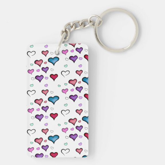 Valentijnsdag hart sleutelhanger (achterkant)