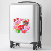 Valentijnsdag hart & snoep vrienden sticker (Koffer)