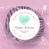 Valentijnsdag Hart Snoep Ware Liefde Ronde Sticker