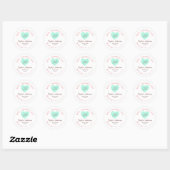 Valentijnsdag Hart Snoep Ware Liefde Ronde Sticker (Vel)