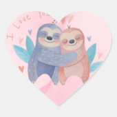 Valentijnsdag Hart Sticker (Voorkant)