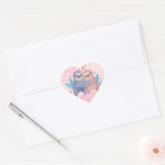 Valentijnsdag Hart Sticker (Envelop)