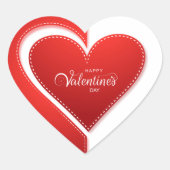 Valentijnsdag Hart Sticker (Voorkant)