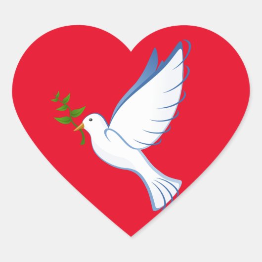 Valentijnsdag Hart Sticker (Voorkant)