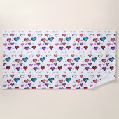 Valentijnsdag hart strandlaken (Voorkant)