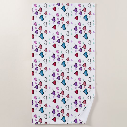 Valentijnsdag hart strandlaken (Voorkant)