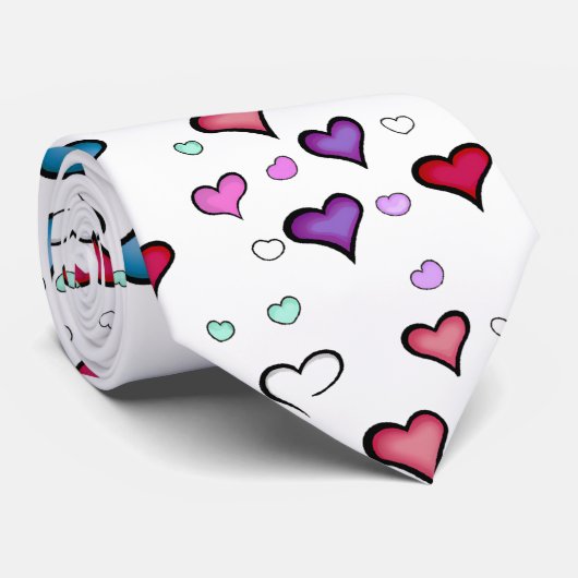 Valentijnsdag hart stropdas (Opgerold)