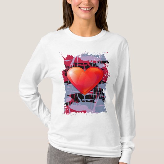 Valentijnsdag hart t-shirt (Voorkant)