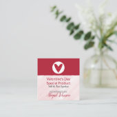 Valentijnsdag Hart Thuisgemaakte Handgemaakte Zeep Vierkante Visitekaartje (Staand voorkant)