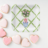 Valentijnsdag hart topiary, grandmillenial papieren bordje