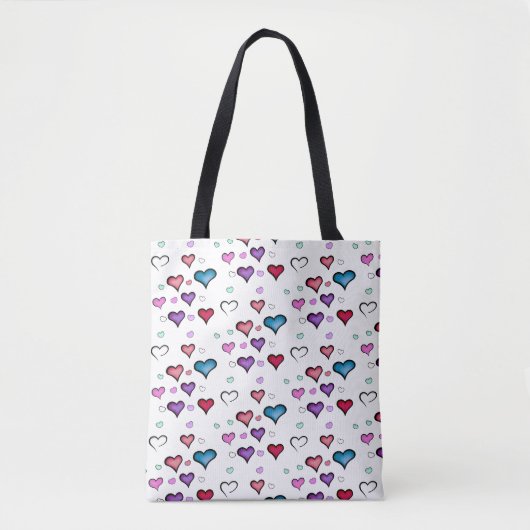 Valentijnsdag hart tote bag (Voorkant)
