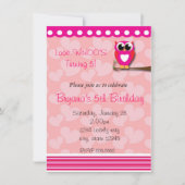 Valentijnsdag Hart Uil Verjaardagsuitnodiging Kaart (Voorkant)