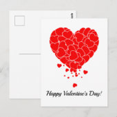Valentijnsdag - hart van de harten briefkaart (Voorkant / Achterkant)