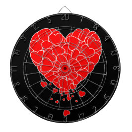 Valentijnsdag - hart van de harten dartbord