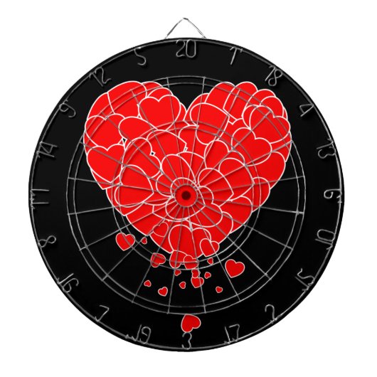 Valentijnsdag - hart van de harten dartbord (Voorkant)