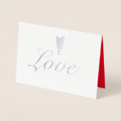 Valentijnsdag Hart van Liefde Folie Kaarten (Voorkant)