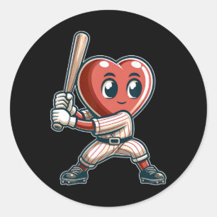 Valentijnsdag Hart Verkoop Team Player Tter Hitter Ronde Sticker