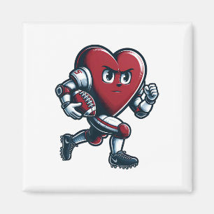 Valentijnsdag Hart Voetballer Team Sport Magneet