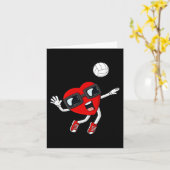 Valentijnsdag Hart Volleybal Fun Boys Meisjes Kind Kaart (Gele Bloem)