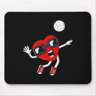 Valentijnsdag Hart Volleybal Fun Boys Meisjes Kind Muismat
