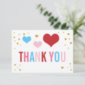 Valentijnsdag Hartelijk dank Bedankkaart (Staand voorkant)