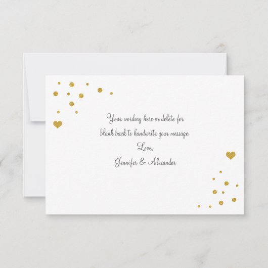 Valentijnsdag Hartelijk dank Bedankkaart (Achterkant)