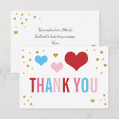 Valentijnsdag Hartelijk dank Bedankkaart (Voorkant / Achterkant)