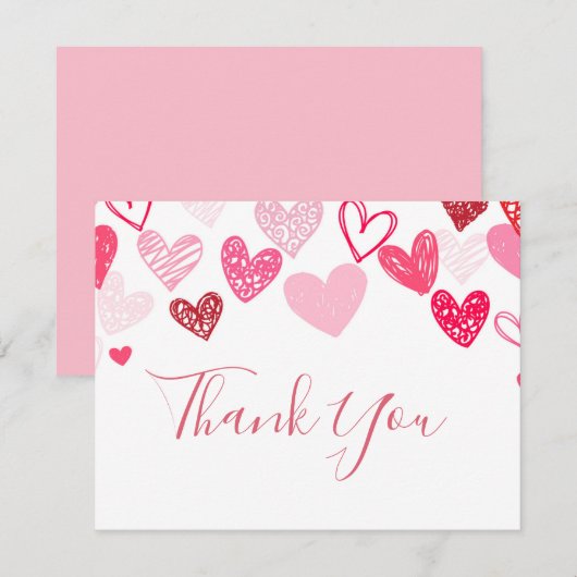 Valentijnsdag Hartelijk dank Kaart (Voorkant / Achterkant)